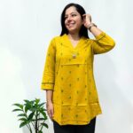 Nitya mustard short kurti